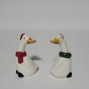 Ceramic Ducks Salt And Pepper Shakers